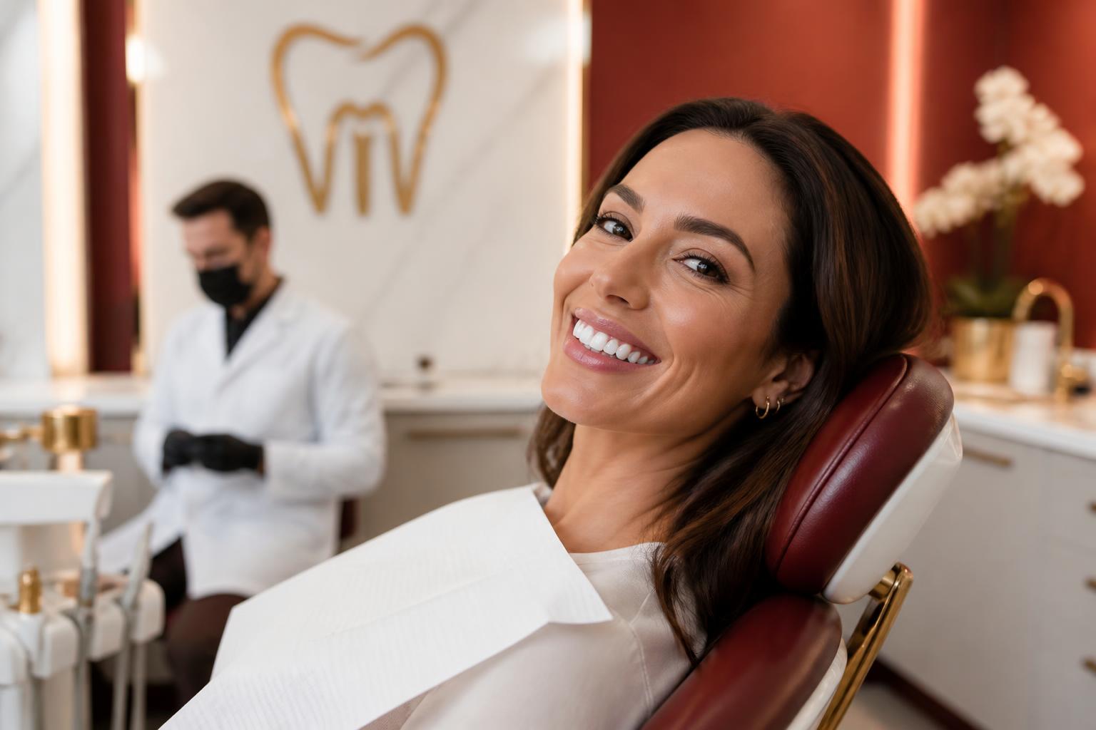 Sonrisa cuidada en consultorio odontológico integral